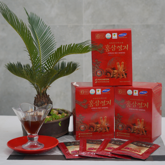 Nước hồng sâm linh chi Hàn quốc Pocheon hộp 30 gói