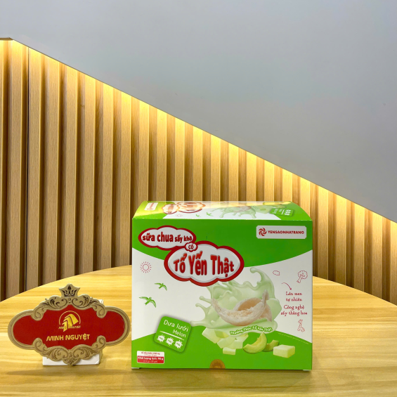 Sữa chua sấy khô có Tổ yến thật- Dưa lưới (30 gói x 4 viên)