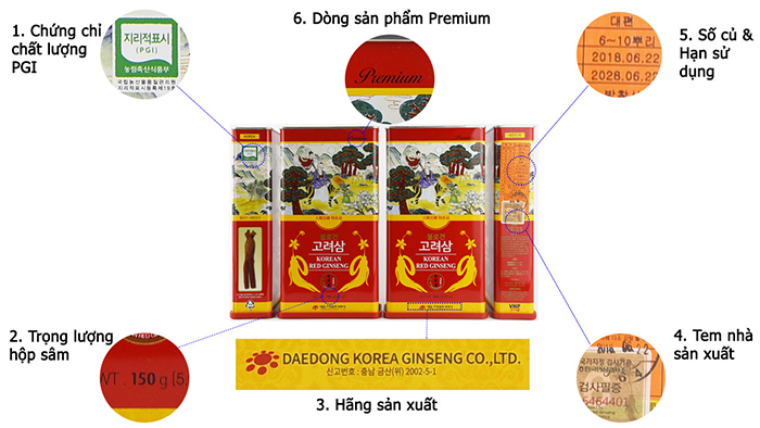 Hộp hồng sâm củ khô cao cấp Daedong, hop hong sam cu kho cao cap daedong, hồng sâm hàn quốc