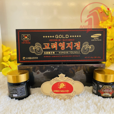 Cao linh chi núi Hàn Quốc cao cấp hộp gỗ đen 3 lọ x 120g gold