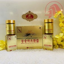 Viên đông trùng hạ thảo Hàn Quốc KGS Gold loại tốt hộp 2 lọ 200g
